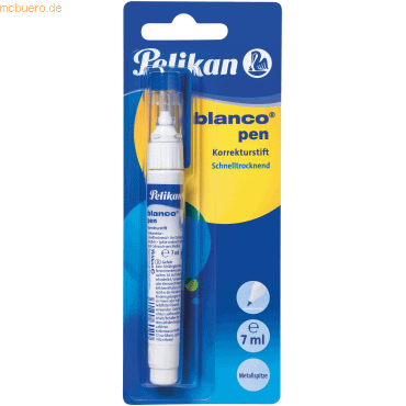 10 x Pelikan Korrekturstift Blanko 7ml weiß Blister von Pelikan