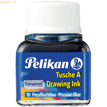 10 x Pelikan Tusche A 10 preußischblau 10 ml von Pelikan