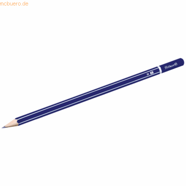 12 x Pelikan Bleistift GP2B 2B Schaftfarbe blau von Pelikan