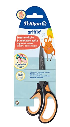 Griffix Spitzschere Neon Black, Linkshänder von Pelikan