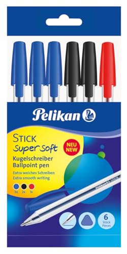 Pelikan Kugelschreiber Stick K86s super soft, 6 Stück sortiert im Polybeutel von Pelikan