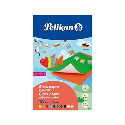 Pelikan 137935 - Glanzpapier gummiert, 10 Blatt von Pelikan