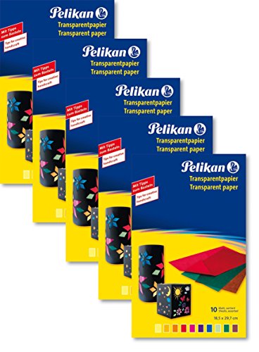 Pelikan 137943 - Transparentpapier, 50 Blatt (5x10, Transparentpapier | farbig) von Pelikan