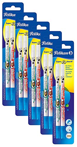 Pelikan 258M/2/B Tintenlöscher Super-Sheriff Löschspitze M, multi-Spitze (1, 5 Packungen/M) von Pelikan