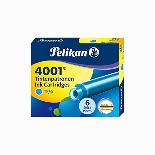 Pelikan 301705 Tintenpatrone 4001, türkis, 6 Patronen in der Faltschachtel von Pelikan