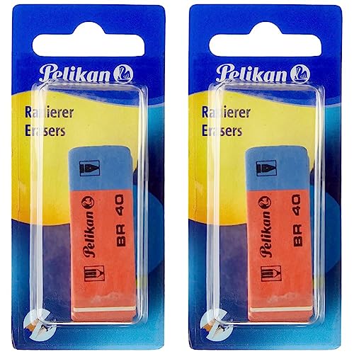 Pelikan 619932 BR40/2/B Radierer aus Kautschuk Verpackung, 2 Stück (Packung mit 2) von Pelikan