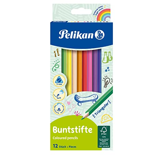 Pelikan 700115 Buntstifte, dreikant, 12 Stück, FSC von Pelikan