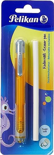 Pelikan 807364 Radierstift inklusiv ersatzradierer, 4 Farben sortiert - keine Farbauswahl möglich, 1 Stück von Pelikan