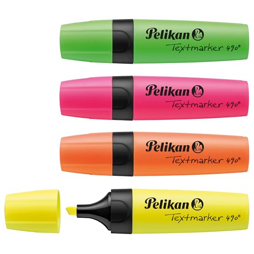 Pelikan 814058 Textmarker 490, Farbig Sortiert, 4 Stück Im Etui Pelikan 814058 Textmarker 490, Farbig Sortiert, 4 Stück Im Etui von Pelikan