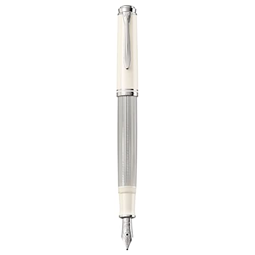 Pelikan 815451 Füllfederhalter Souverän M405, Silber/Weiß, 14 Karat, Feder Ef von Pelikan