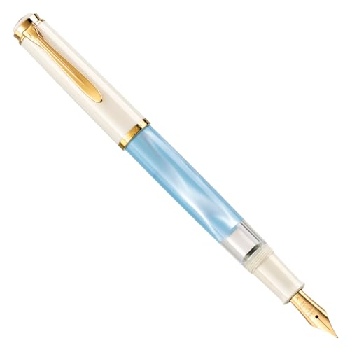 Pelikan 823005 Classic M200 Pastel-Blue Füllfederhalter, Feder F von Pelikan