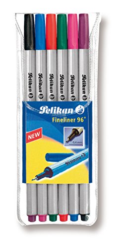 Pelikan 940650 Fineliner 96, 6 Stück, 6 Farben, etui von Pelikan