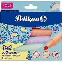 Pelikan Colorella Pastell 411 Filzstifte farbsortiert, 6 St. von Pelikan