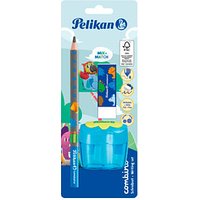 Pelikan Combino Schreiblern- Bleistift-Set B blau mit Tiermotiv, 1 Set von Pelikan