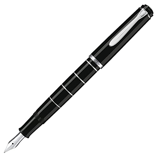 Pelikan Elegance M215 Füllfederhalter Black Ringed F Noir Annelé von Pelikan