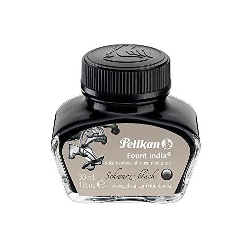 Pelikan 221143 Fount India Kunststoff-Behälter, 30 ml, 1 Set, schwarz 1 Stück (1er Pack) von Pelikan