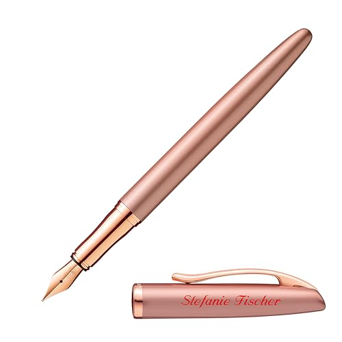 Pelikan Füllfederhalter JAZZ NOBLE ELEGANCE Rose mit Namen farbig personalisiert von Pelikan