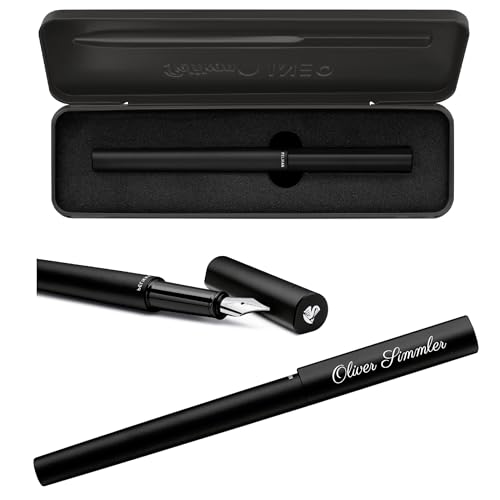 Pelikan Füllhalter Ineo® Elements P6 mit Gravur Geschenk - einzigartige Stifte mit Namen - personalisierte Geschenke zu Weihnachten - Füllfederhalter personalisiert (Schwarz) von Pelikan