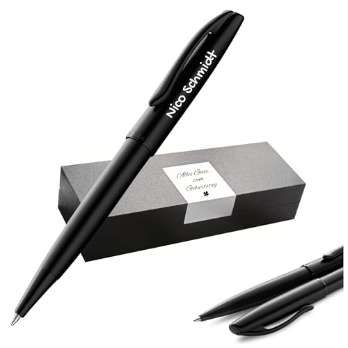 Pelikan Jazz® Noble Elegance K36 Kugelschreiber mit Gravur Geschenk - einzigartige Stifte mit Namen - personalisierte Geschenke - Kugelschreiber personalisiert (Carbon Schwarz) von Pelikan