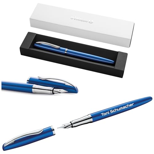 Pelikan Jazz® Noble Elegance P36 Füllhalter mit Gravur Geschenk - einzigartige Stifte mit Namen - personalisierte Geschenke - Füllfederhalter personalisiert (Saphire Blau) von Pelikan