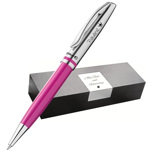 Pelikan Jazz Kugelschreiber mit Gravur Geschenk - Kugelschreiber - einzigartige Stifte mit Namen - personalisierte Geschenke zu Weihnachten - Kugelschreiber personalisiert (Gravur, Beere) von Pelikan