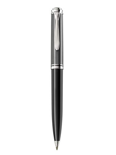 Pelikan Kugelschreiber Souverän 605 Stresemann, Schwarz-Anthrazit, hochwertiger Drehkugelschreiber im Geschenk-Etui, 813648 von Pelikan