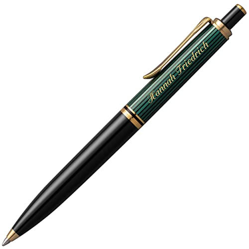Pelikan Kugelschreiber Souverän K 400 Grün mit Namen personalisiert vergoldete Beschläge von Pelikan