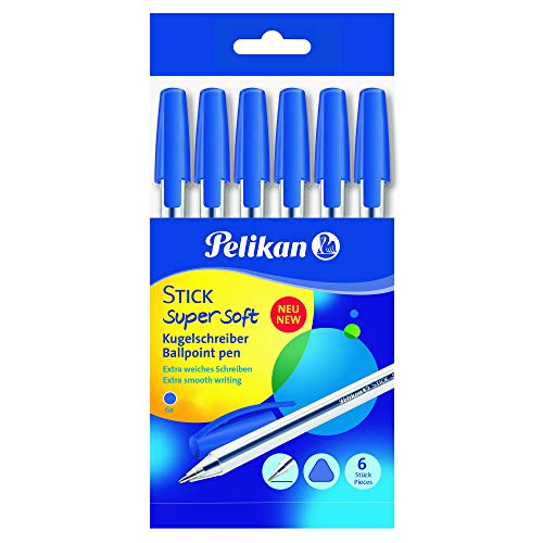 Pelikan Kugelschreiber Super Soft 6 Penne blau von Pelikan