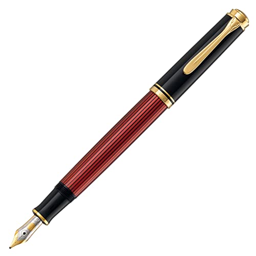 Pelikan Premium M400 Füllfederhalter F Plume schwarz/rot von Pelikan