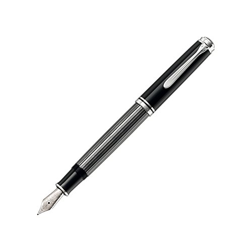 Pelikan Premium M405 Stresemann Füllfederhalter, Spitze EF 1,9 x 14,3 x 1,9 cm schwarz/grau von Pelikan