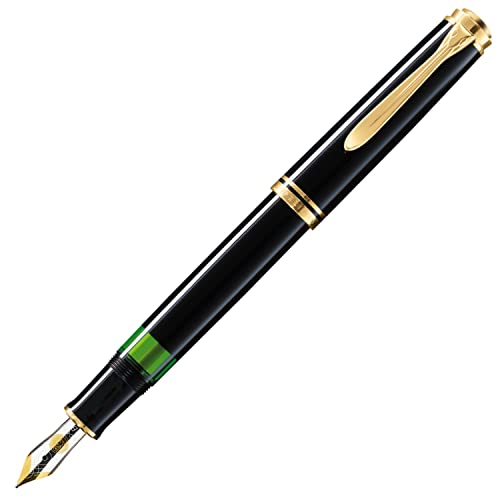 Pelikan Premium M600 Füllfederhalter, Feder B Plume schwarz von Pelikan