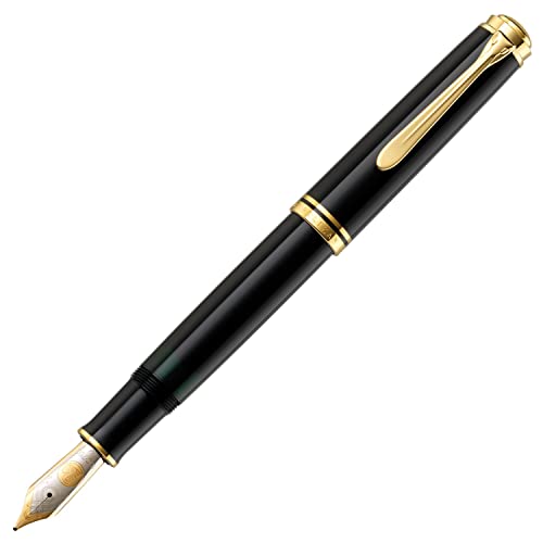 Pelikan Premium M800 Füllfederhalter, Feder F Plume schwarz von Pelikan