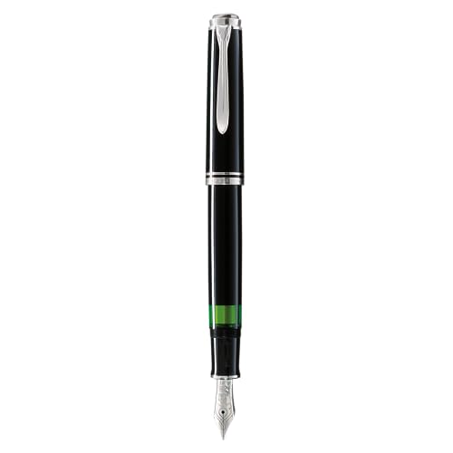 Pelikan Premium M805 Füllfederhalter, Feder B Plume schwarz von Pelikan