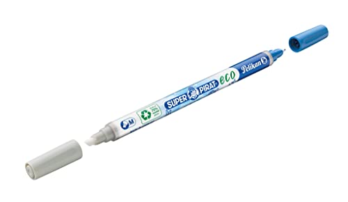 Pelikan Radiergummi SuperPirat eco Strichstärke M (Multispitze) 10 Stück, weiß, Gummi von Pelikan