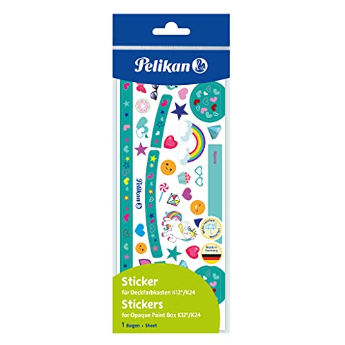 Pelikan Sticker für K12/K24 Deckfarbkasten Türkis/Herzen von Pelikan