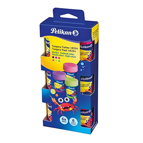 Pelikan Temperafarben-Set Neon, 6 Grundfarben à 20ml von Pelikan