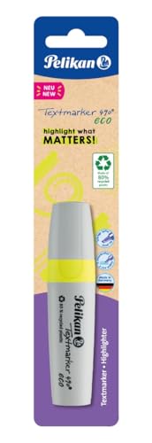 Pelikan Textmarker 490® eco, 1 Stück auf Blister, Neon-Gelb von Pelikan