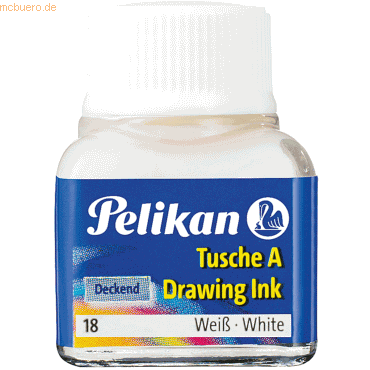 Pelikan Tusche A 18 weiß 10ml von Pelikan