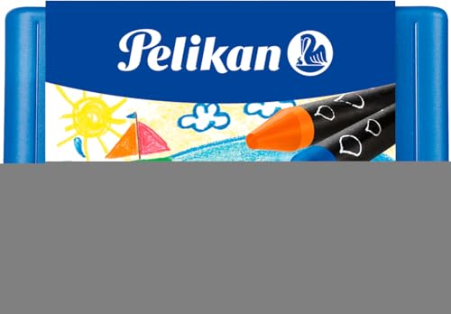 Pelikan Wachsmalstift 666/8, rund, Wachskreide, 8 Farben; Packungsinhalt: 8 Stück von Pelikan