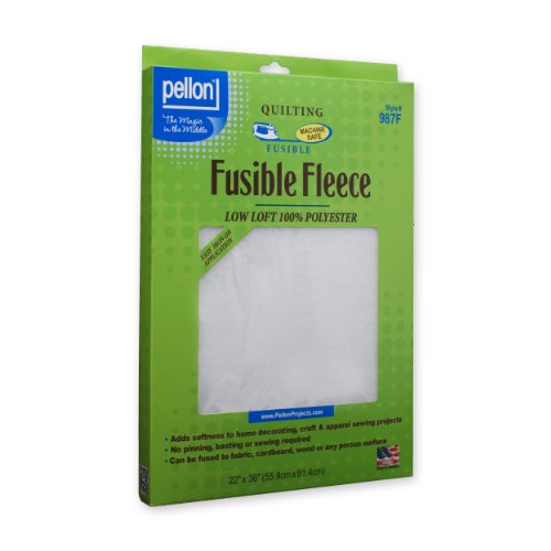 Pellon Fusible Fleece-White. 22" x 36" Packages Schmelzbares Vlies, weiß. 55,9 x 91,4 cm Pakete, Polyester, Pack 1 von Pellon