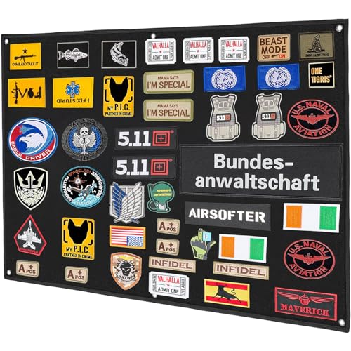 70x110cm Patches Klett,Kletttafel Patches Klett,Wand Klettfläche Klettmatte,Taktisches Patch-Display-Board,Wand Taktisch von Penbinmall