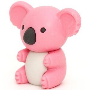 Koala Bear Japanese Eraser, Pink. 2 Pack by PencilThings von PencilThings