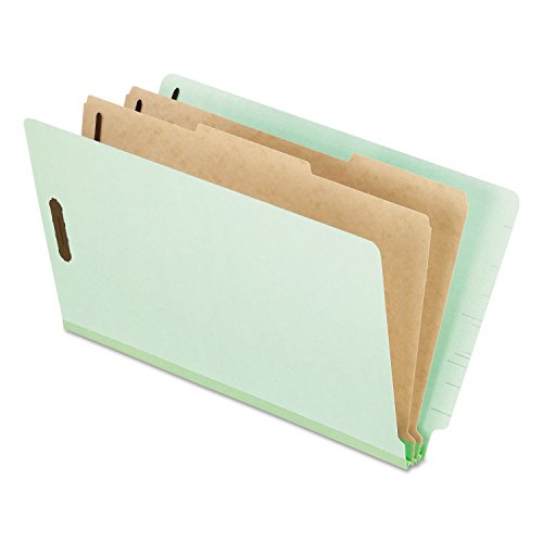 Pendaflex 23324 Pressboard End Tab Folders, Legal, 2 Trennblätter/6 Fächer, Hellgrün, 10 Stück von Pendaflex