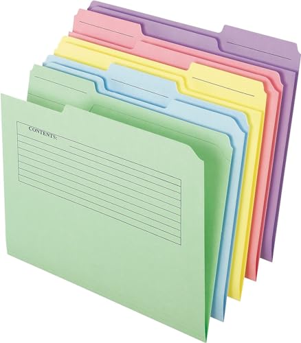 Pendaflex 45269 Aktenordner, 1/3-Schnitt, oberer Reiter, Briefgröße, verschiedene Farben, 30 Stück pro Packung von Pendaflex