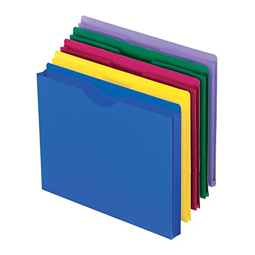 Pendaflex 50990 transparente Poly-Aktenhüllen, Briefgröße, verschiedene Farben, 10 Stück pro Packung von Esselte