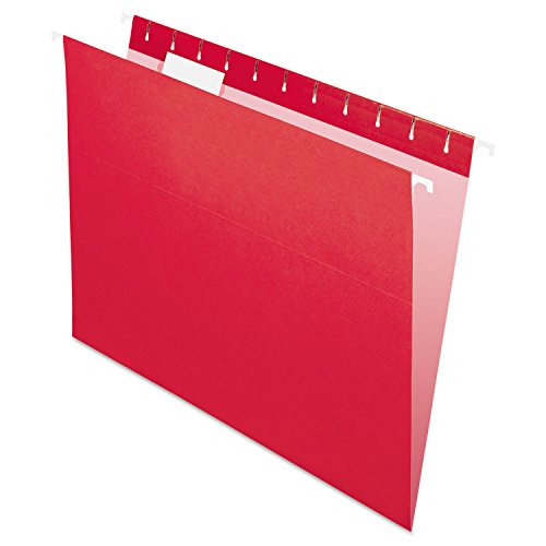 Pendaflex Essentials farbigen Hängemappen, 1/5 Tab, Letter, Red, 25/Box von Pendaflex