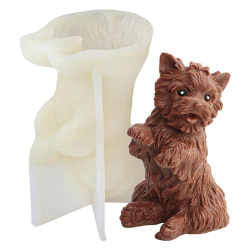 Kerzen Silikonform, 3D Hunde Silikon Kerzenform, Kerzenform zum Gießen, Tieren Silikonformen Gießformen für Kerzen Sojawachs Duftkerze Backen Fondant Kuchen Seife Epoxidharz Bastel Ornamente von Penlimly