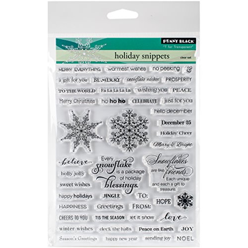 Penny Black Clear Stamps 12,7 cm x 17,8 cm Holiday Snippets, Acryl, Mehrfarbig von Penny Black