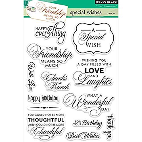 Penny Black Rubber Clear Stamps 12,7 cm x 6,5 Sheet-Special Wishes von Penny Black