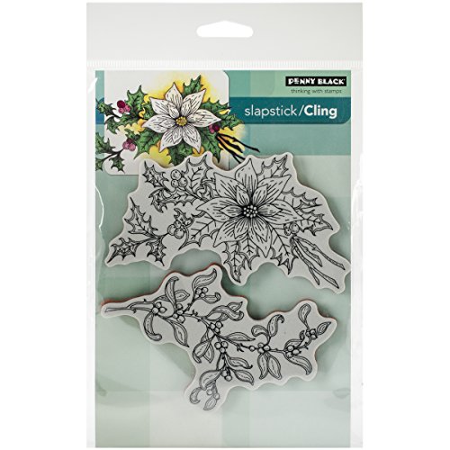 Penny Schwarz Selbst Gummi Stempel 12,7 cm x 19,1 cm Sheet-Festive Florals von Penny Black